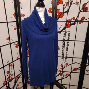 Hampshire Studio Ladies Royal Blue Cowl Neck Sweater Knit Size Medium